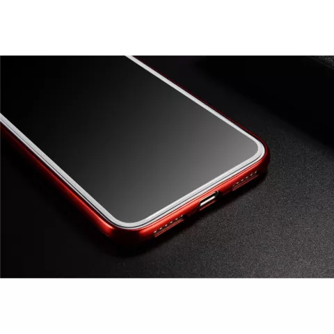 Carbon Fiber TPU iPhone X XS hoesje - Rood