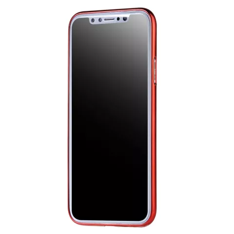 Carbon Fiber TPU iPhone X XS hoesje - Rood