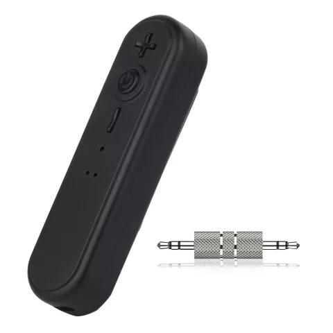 AUX draadloos ontvanger clip hands-free muziek - Zwart wireless receiver - Bluetooth 4.1