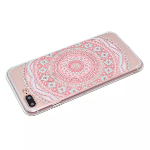 Mandala hoesje TPU patroon case iPhone 7 Plus 8 Plus - Pastel