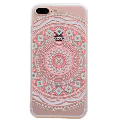 Mandala hoesje TPU patroon case iPhone 7 Plus 8 Plus - Pastel