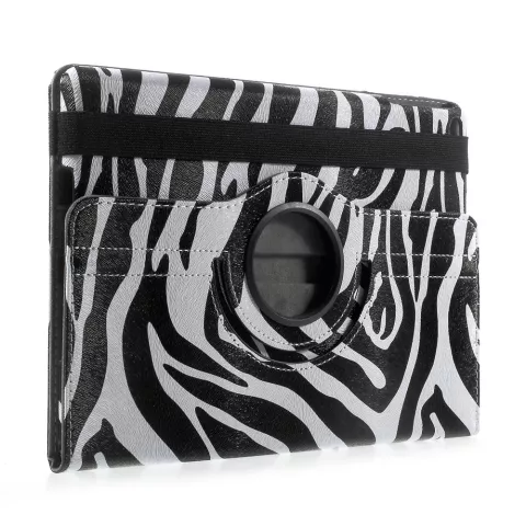 Zebra draaibare hoes standaard case iPad 2017 2018 - Zwart Wit