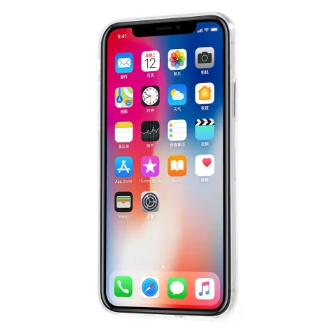 Watermeloen hoesje TPU case iPhone X XS - Transparant