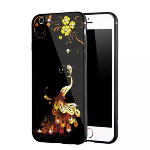 NXE Phoenix iPhone 6 6s hybride TPU PC case - Kristallen Zwart