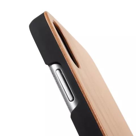 Kersenhout hoesje iPhone X XS hardcase - bruin