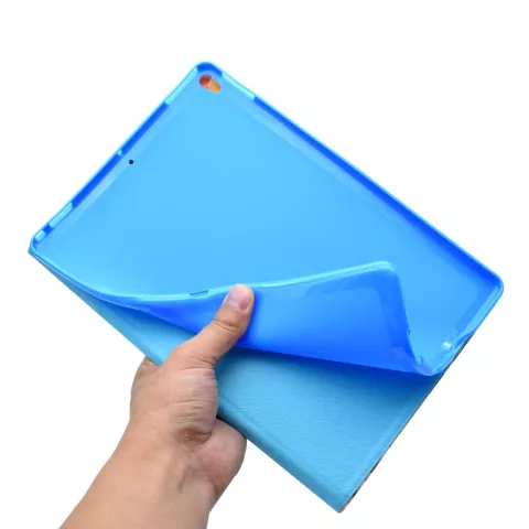 Lederen hoes bloemen trifold iPad Pro 10.5 inch (2017) case - Blauw Wit
