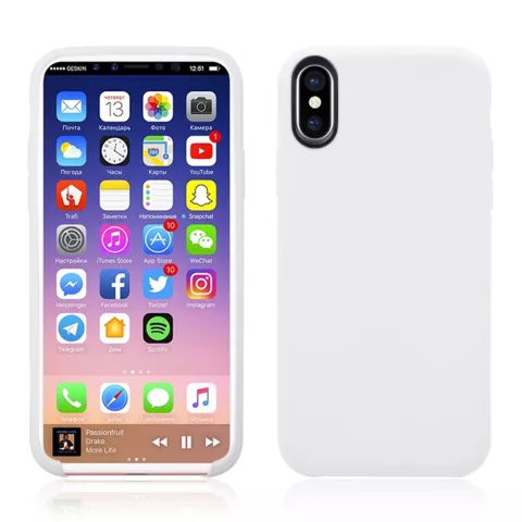 TPU case flexibel hoesje iPhone X XS - Wit