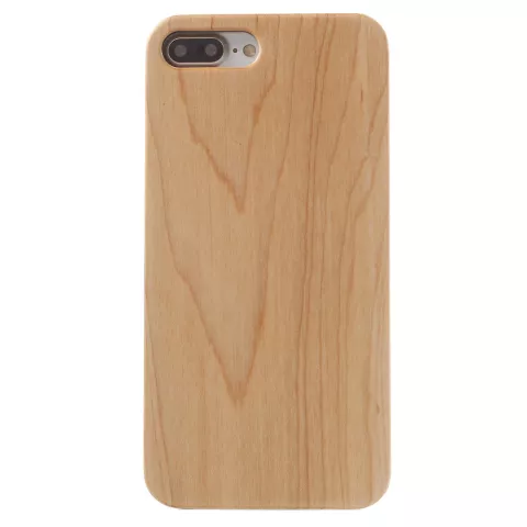 Licht houten hoesje wood case iPhone 7 Plus 8 Plus - Lichtbruin