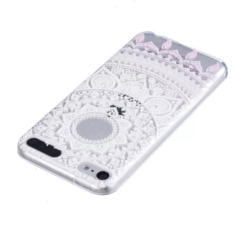 Mandala transparant hoesje patroon TPU case iPod Touch 5 6 7 - Wit Lichtroze