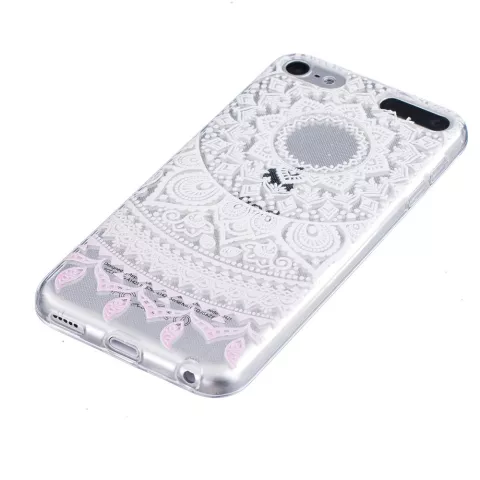 Mandala transparant hoesje patroon TPU case iPod Touch 5 6 7 - Wit Lichtroze