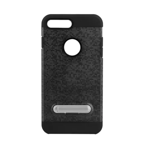 Moza&iuml;ek hoesje standaard TPU kunststof hybride case iPhone 7 Plus 8 Plus - Zwart