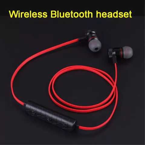 BH-M9 In-Ear handsfree draadloze Bluetooth 4.1 Sport oordopjes mic - Zwart Rood