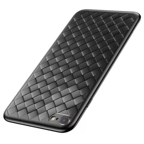 Baseus Weaving Case geweven geschikt voor iPhone 6 6s TPU hoesje - Zwart