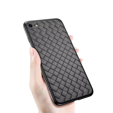 Baseus Weaving Case geweven geschikt voor iPhone 6 6s TPU hoesje - Zwart