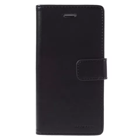 Mercury Blue Moon Bookcase wallet geschikt voor iPhone 6 6s Hoesje - Zwart Lederen