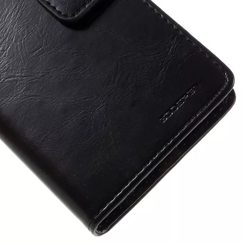 Mercury Blue Moon Bookcase wallet geschikt voor iPhone 6 6s Hoesje - Zwart Lederen