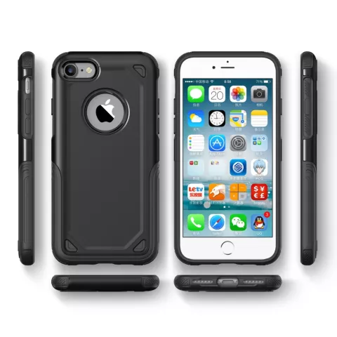 Shockproof Pro Armor hoesje voor iPhone 7 8 SE 2020 SE 2022 - Black case