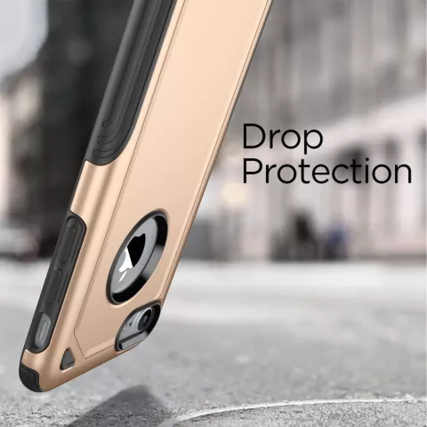 Shockproof hoesje Pro Armor iPhone 7 8 SE 2020 SE 2022 - Protection Case Goud - Extra Bescherming