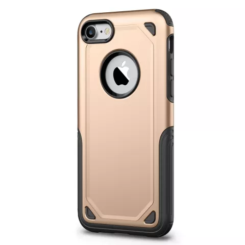 Shockproof hoesje Pro Armor iPhone 7 8 SE 2020 SE 2022 - Protection Case Goud - Extra Bescherming