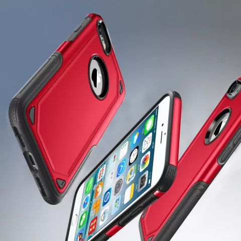 Shockproof Pro Armor iPhone 7 8 SE 2020 SE 2022 hoesje - Protection Case Rood Red