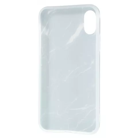 Marmer hoesje TPU marble case iPhone X XS - Zwart