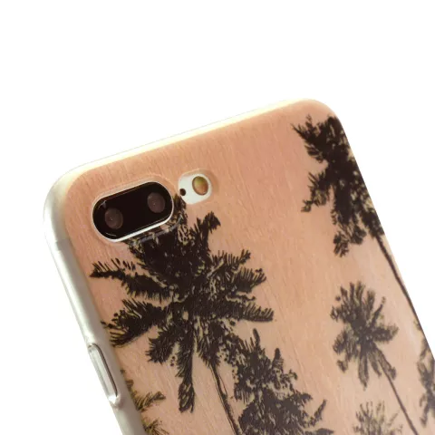 Tinystories Handgeschilderde palmbomen illustratie hoesje iPhone 7 Plus 8 Plus - Palm Case