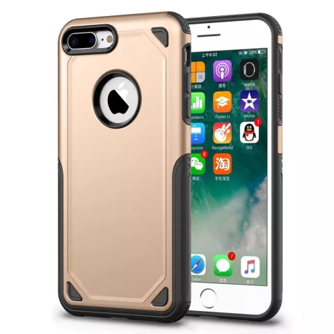 Pro Armor Gold beschermend hoesje iPhone 7 Plus 8 Plus - Goud Case