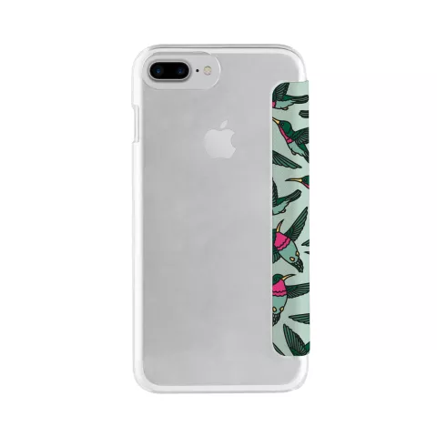 FLAVR Adour Case kolibrie hoesje vogels iPhone 6 Plus 6s Plus 7 Plus 8 Plus - Roze Mintgroen