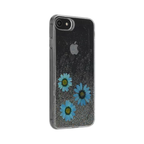 FLAVR iPlate Echte Bloem Julia iPhone 6 6s 7 8 SE 2020 SE 2022 Blauw Case - Blue Case