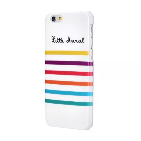 Little Marcel Hard Case iPhone 6 6s hoesje - Kleurrijk Wit