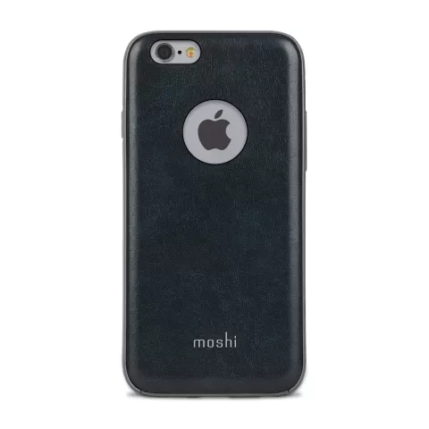 Moshi iGlaze Napa iPhone 6 6s - Zwart Donkerblauw leer