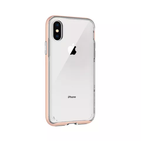 Spigen Neo Hybrid Crystal geschikt voor iPhone X XS hoesje - Ros&eacute; Gold Case