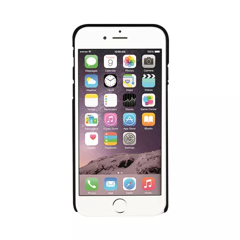 Xqisit iPlate Glossy iPhone 6 Plus 6s Plus 7 Plus 8 Plus hoesje - Zwart