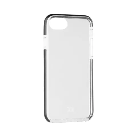 Xqisit Mitico Bumper TPU iPhone 6 6s 7 8 SE 2020 SE 2022 hoesje - Transparant Zwart