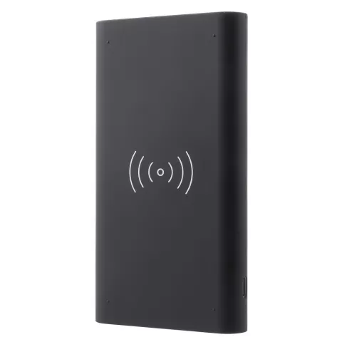 Universele powerbank en Qi draadloze oplaad pad 10.000 mAh - Zwart