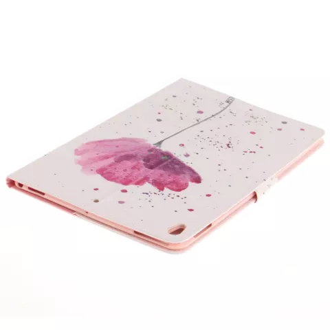 Bloem rustiek klaphoes hoes iPad Air 3 (2019) &amp; iPad Pro 10.5 inch - Wit Roze