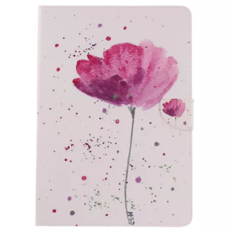 Bloem rustiek klaphoes hoes iPad Air 3 (2019) &amp; iPad Pro 10.5 inch - Wit Roze