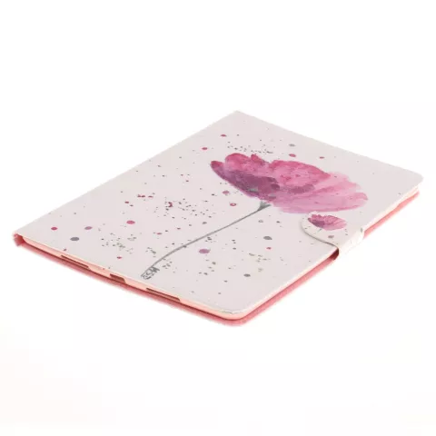 Bloem rustiek klaphoes hoes iPad Air 3 (2019) &amp; iPad Pro 10.5 inch - Wit Roze