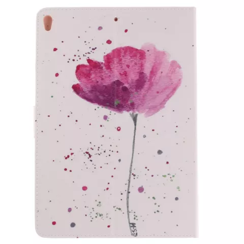 Bloem rustiek klaphoes hoes iPad Air 3 (2019) &amp; iPad Pro 10.5 inch - Wit Roze