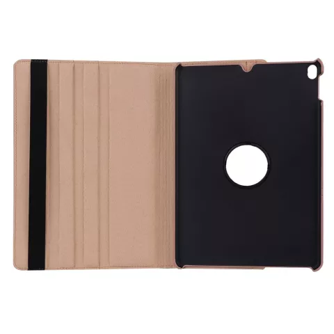 Lederen iPad Air 3 (2019) &amp; iPad Pro 10.5 inch draaibaar cover case - Rosegoud Standaard