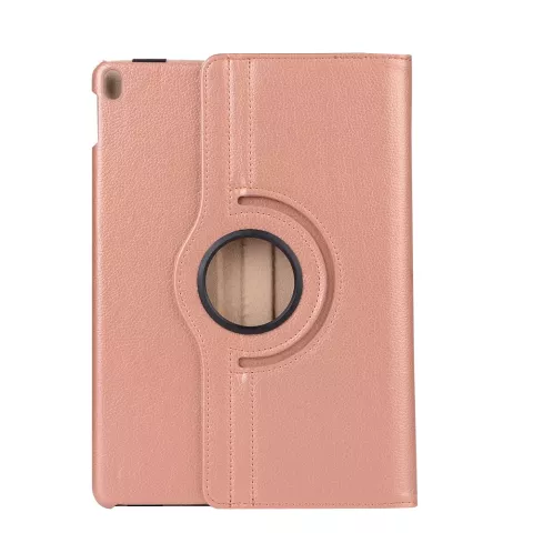 Lederen iPad Air 3 (2019) &amp; iPad Pro 10.5 inch draaibaar cover case - Rosegoud Standaard