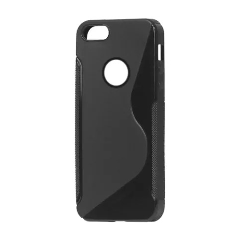 Zwart hoesje iPhone 5 5s SE 2016 TPU Stevige cover Strak design