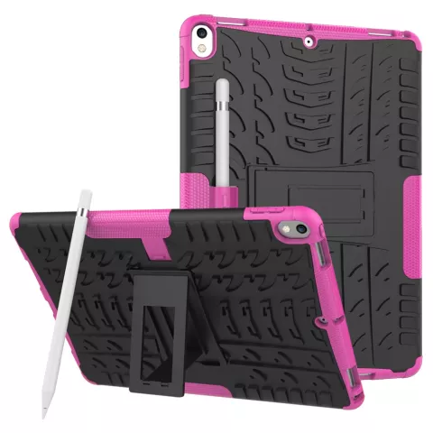 Hybride TPU Polycarbonaat iPad Air 3 (2019) &amp; iPad Pro 10.5 inch case - Roze Profiel Standaard