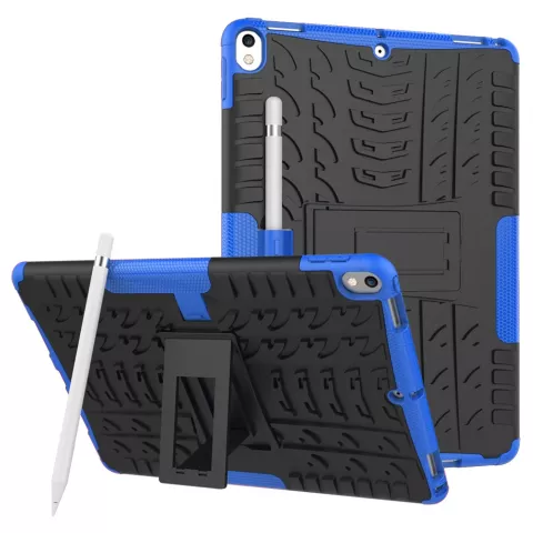 Hybride TPU Polycarbonaat iPad Air 3 (2019) &amp; iPad Pro 10.5 inch case - Blauw Profiel Standaard