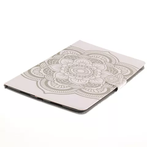 Mandala Lederen Wallet iPad Air 3 (2019) &amp; iPad Pro 10.5 inch case - Wit Standaard