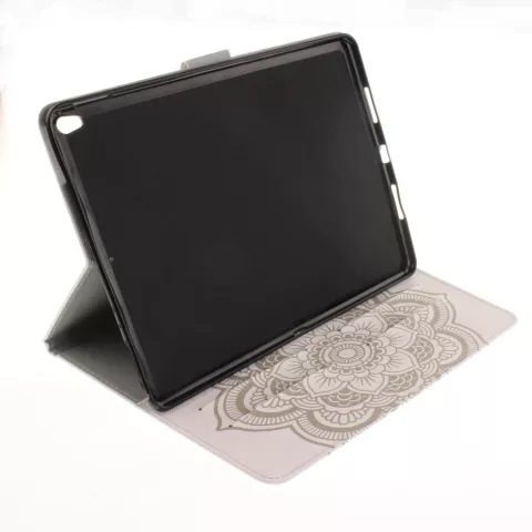 Mandala Lederen Wallet iPad Air 3 (2019) &amp; iPad Pro 10.5 inch case - Wit Standaard