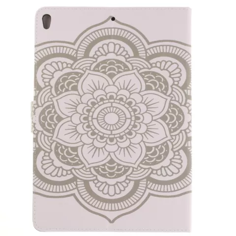 Mandala Lederen Wallet iPad Air 3 (2019) &amp; iPad Pro 10.5 inch case - Wit Standaard