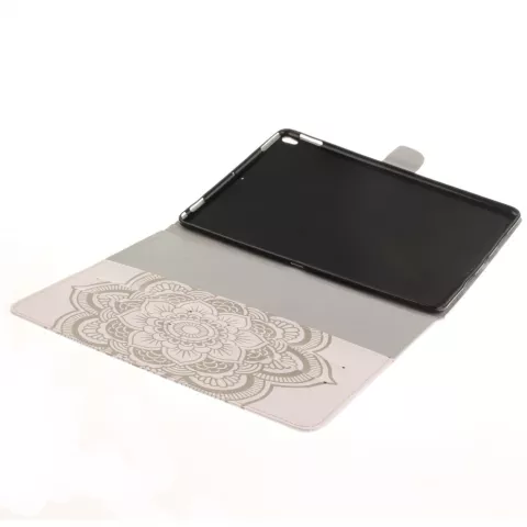 Mandala Lederen Wallet iPad Air 3 (2019) &amp; iPad Pro 10.5 inch case - Wit Standaard