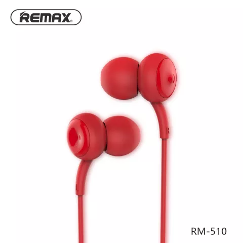 Remax RM-510 Oordopjes In-Ear 3.5 mm draadgebonden -Rood Mic