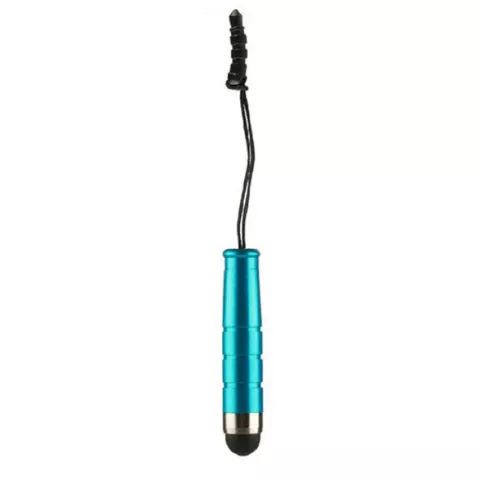 Mini Stylus pen headphonejack aux - licht blauw
